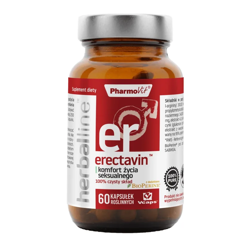 PharmoVit HerbalLine Erectavin Confort al vieții sexuale, 60 capsule pe bază de plante — preț și oferte