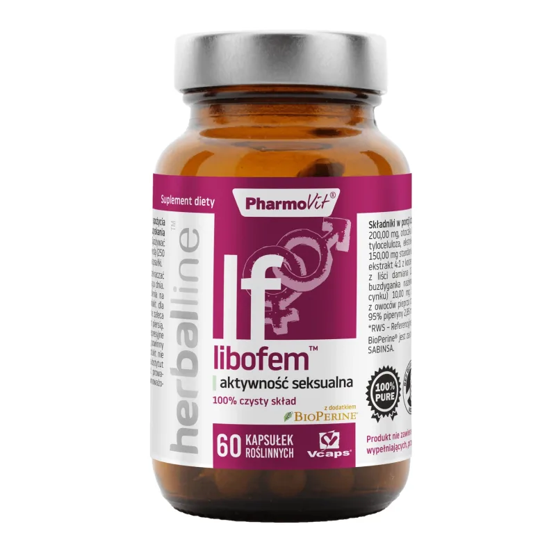 PharmoVit HerbalLine Libofem Activitate sexuală, 60 capsule pe bază de plante — preț și oferte