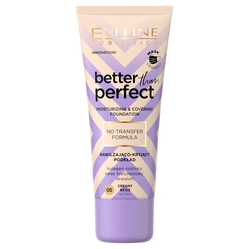 Eveline Cosmetics Better Than Perfect, fond de ten hidratant și acoperitor, nr. 05, bej cremos, 30 ml — preț și oferte