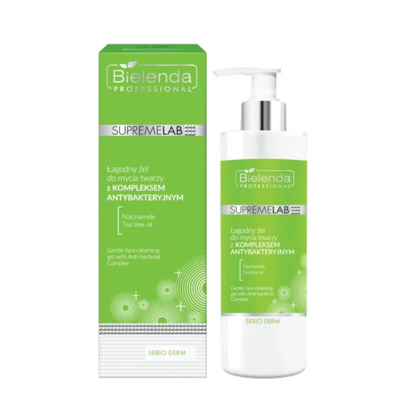 Bielenda Professional SupremeLAB Sebio Derm, gel delicat de spălare a feței cu complex antibacterian, 200 g — preț și oferte