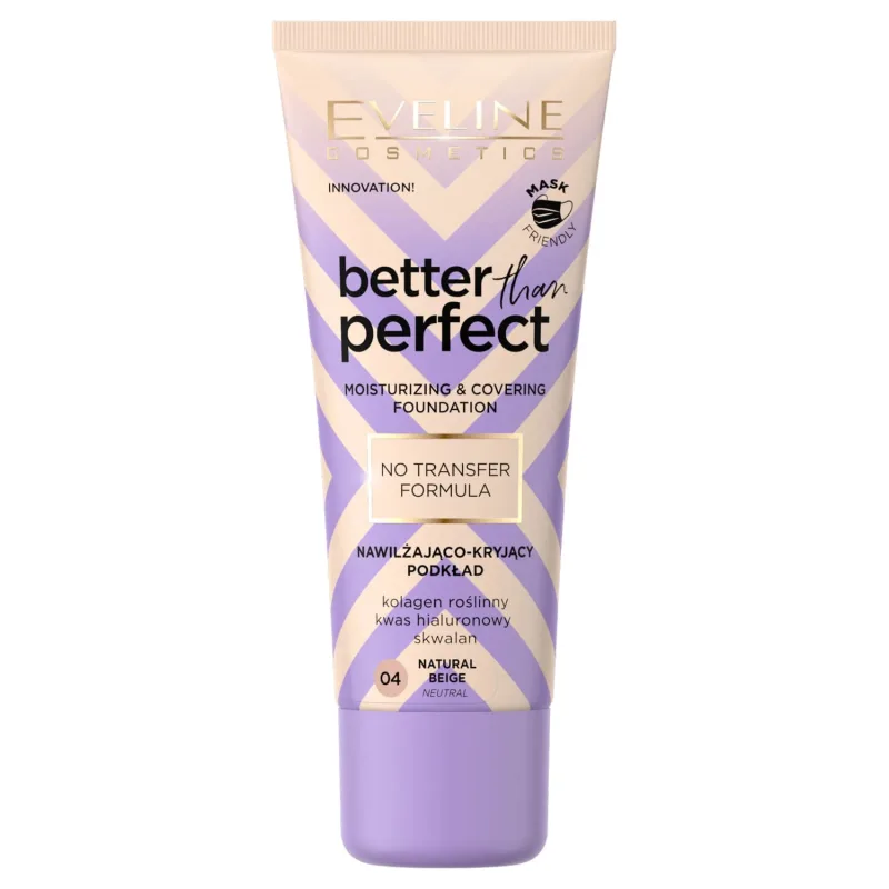 Eveline Cosmetics Better Than Perfect, fond de ten hidratant și acoperitor, nr. 04, bej natural, 30 ml — preț și oferte