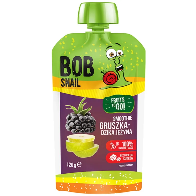Bob Snail Fruits To Go Smoothie într-un tub, pere, mure sălbatice, 120 — preț și oferte