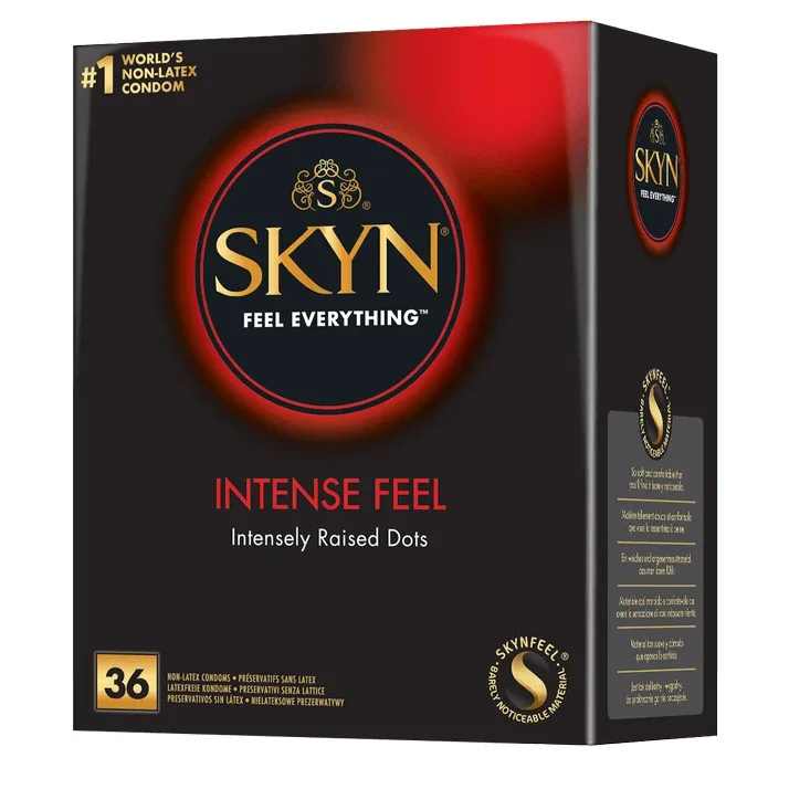 Unimil Skyn Intense Feel, prezervative non-latex cu conducte, 36 bucăți — preț și oferte