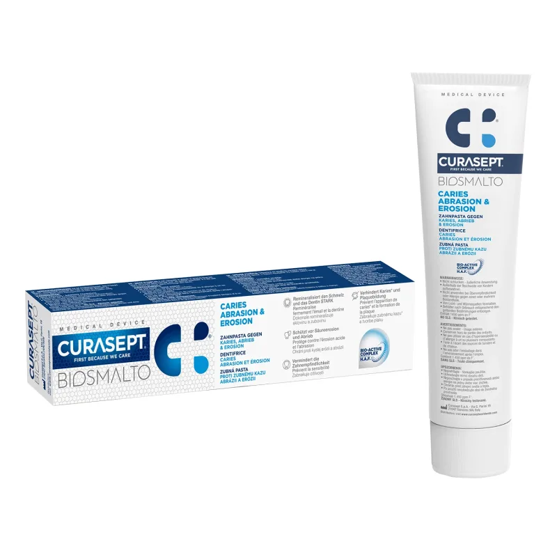 Curasept Biosmalto, pastă de dinți, carii, abraziune și eroziune, 75 ml — preț și oferte