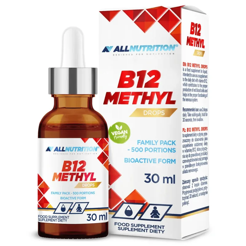 Allnutrition B12 Methyl Drops, vitamina B12 200 µg, picături, 30 ml — preț și oferte