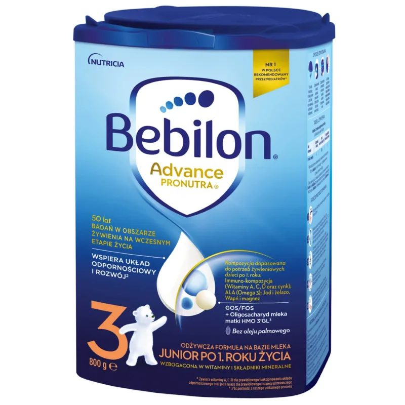 Bebilon Advance Pronutra 3 Junior, formulă nutritivă pe bază de lapte, după 1 an, 800 g — preț și oferte