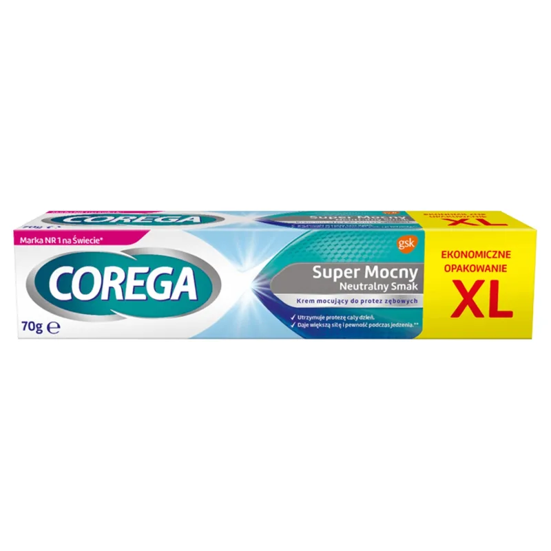 Corega Super Strong, cremă de fixare pentru proteze dentare, neutră, 70 g — preț și oferte