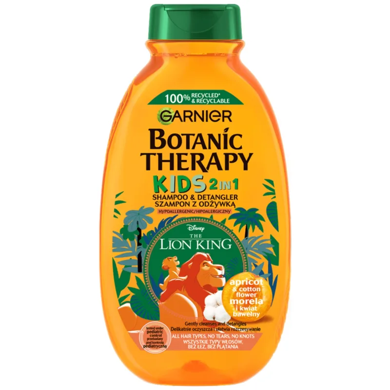 Garnier Botanic Therapy Kids, șampon și balsam 2 în 1 pentru copii, Lion King, 250 ml — preț și oferte