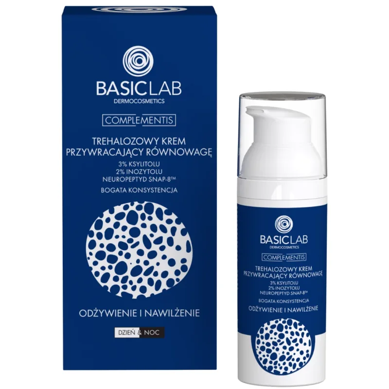 BasicLab Complementis, cremă de refacere a trehalozei cu xilitol 3%, hrănire și hidratare, 50 ml — preț și oferte