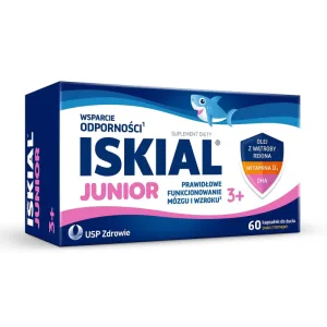 Iskial Junior, peste 3 ani, aromă de lămâie, 60 capsule masticabile, USP Zdrowie