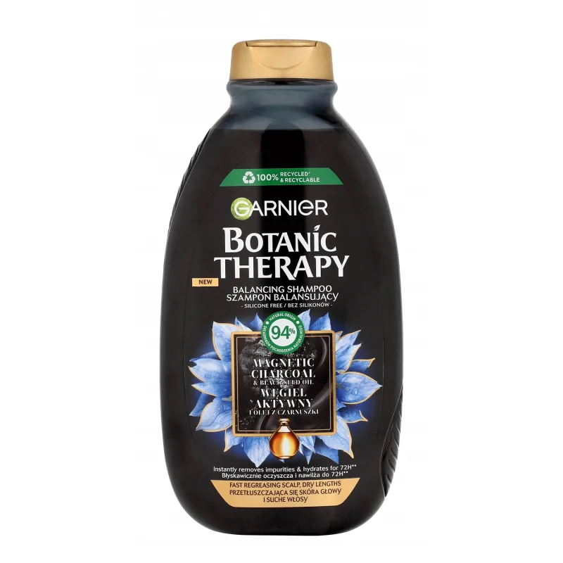 Garnier Botanic Therapy, șampon echilibrant pentru păr uscat și scalp gras, cărbune activ, 400 ml — preț și oferte