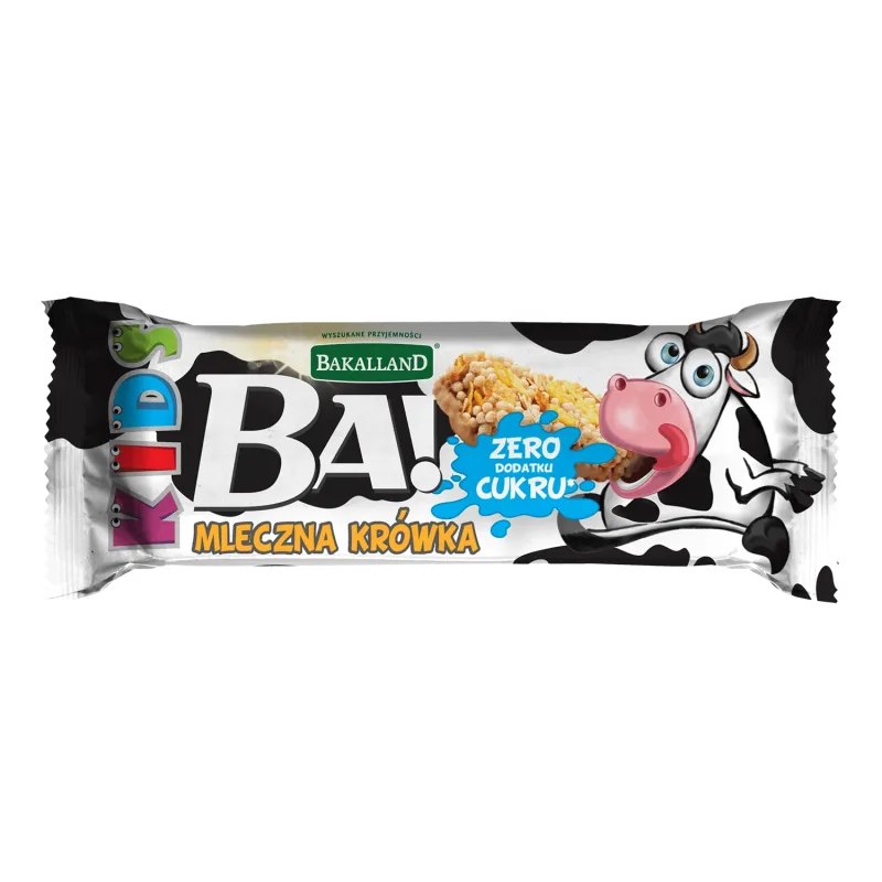 Bakalland BA! Batoane de cereale pentru copii, Milk fudge, fără zahăr adăugat, 25 g — preț și oferte