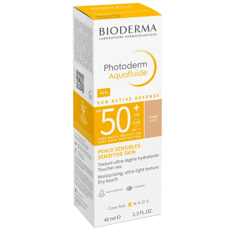 Fluid cu protecție solară Bioderma Photoderm Aquafluide SPF 50+, deschis, SPF 50+, 40 ml, Naos — preț și oferte