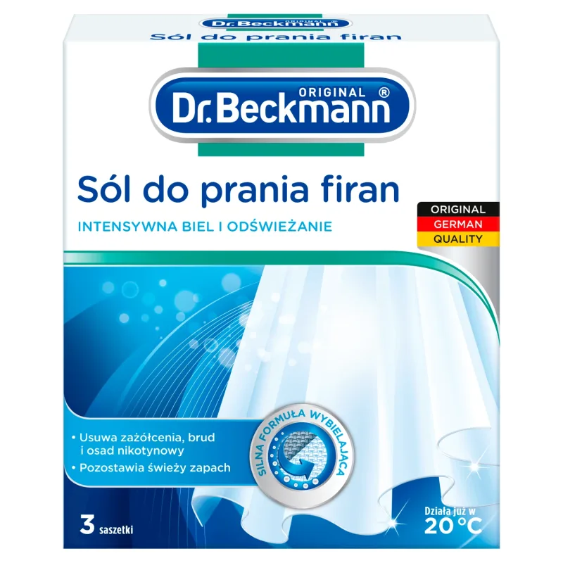 Dr. Beckmann, sare de spălat perdele, 3 x 40 g — preț și oferte