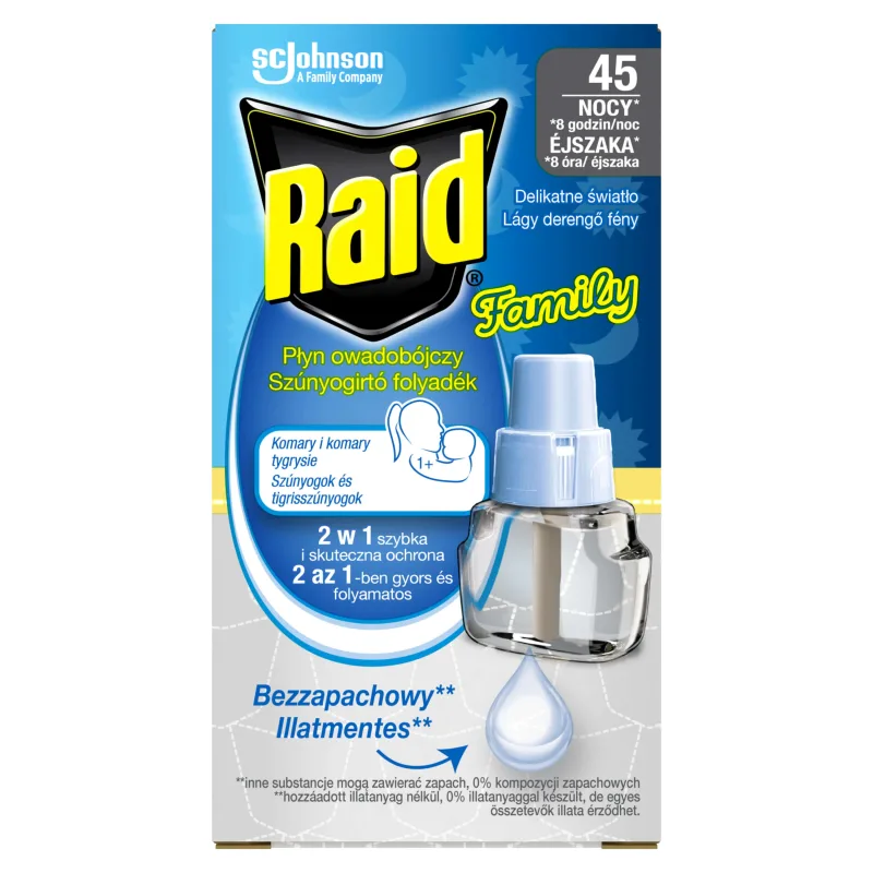 Raid, insecticid repelent de țânțari, rezervă, peste 1 an, 27 ml — preț și oferte