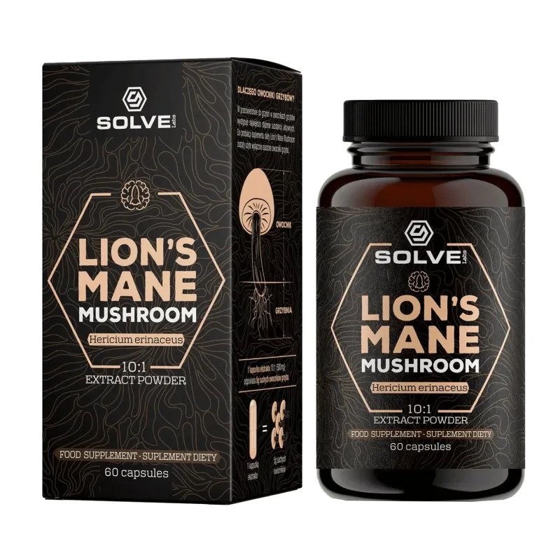 Solve Labs Lion's Mane Mushroom, 60 capsule — preț și oferte