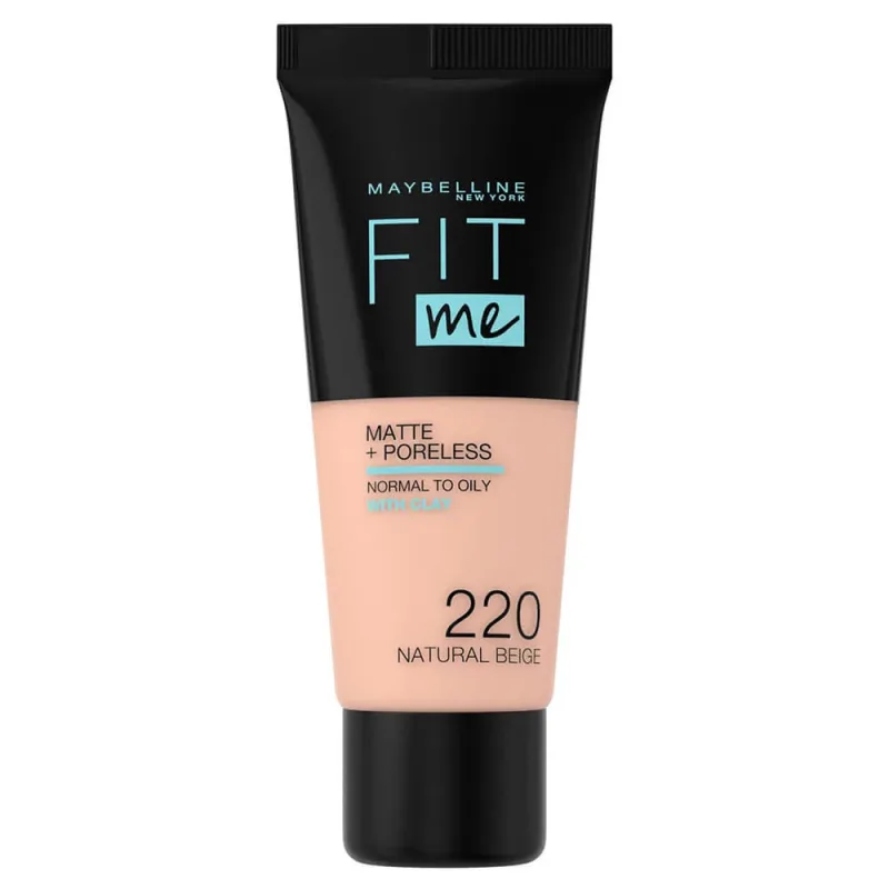 Maybelline Fit Me! Matte and Poreless, fond de ten matifiant, nr. 220, bej natural, 30 ml Maybelline New York — preț și oferte