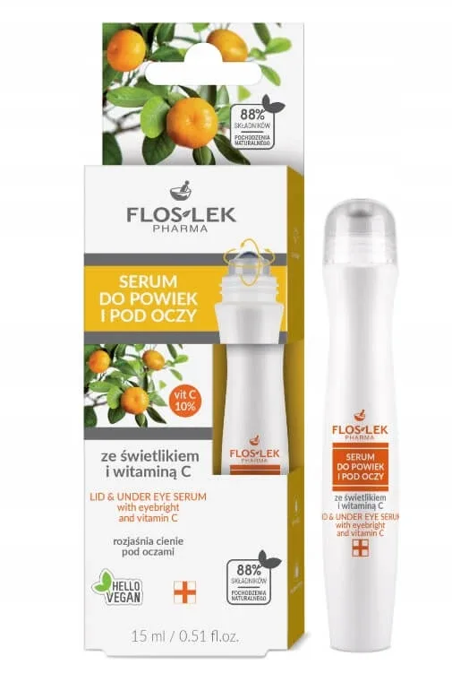 Floslek Pharma Ser pentru pleoape și sub ochi cu vitamina C, 15 ml — preț și oferte