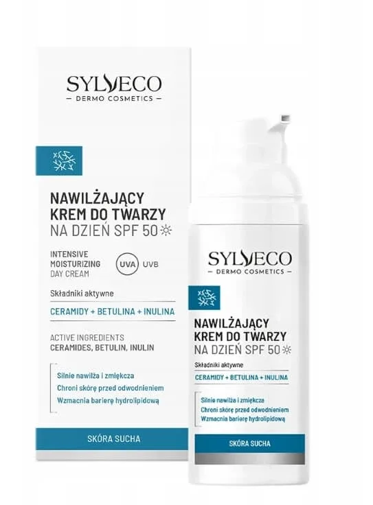 Sylveco Dermo Skin Cremă de față hidratantă de zi pentru piele uscată SPF 50, 50 ml — preț și oferte