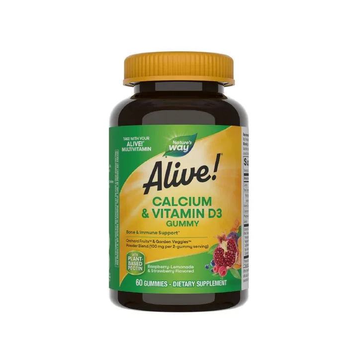 Alive Calcium + D3 Gummies Nature s Way, 60 jeleuri gumate, Secom — preț și oferte