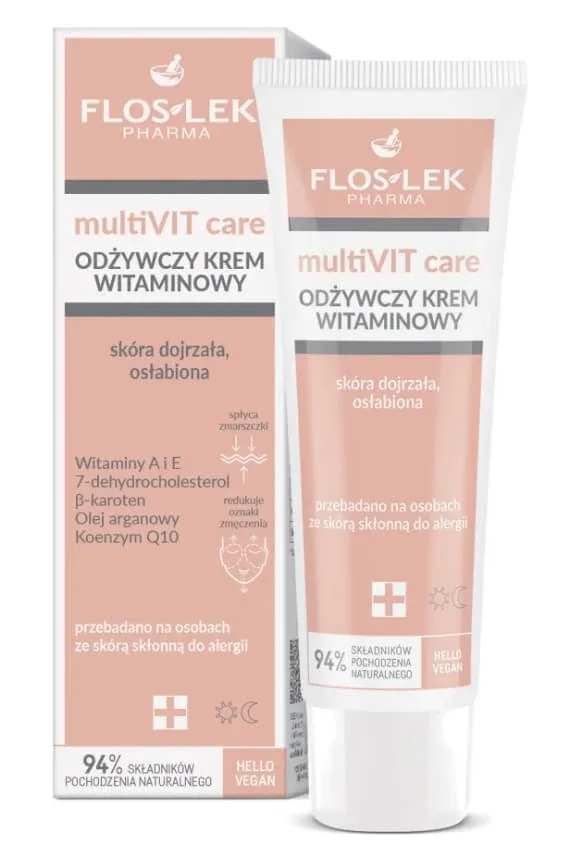 Floslek Pharma Multivit Care, Revitalizarea pielii mature, slăbite, cremă de vitamine, 50 ml — preț și oferte