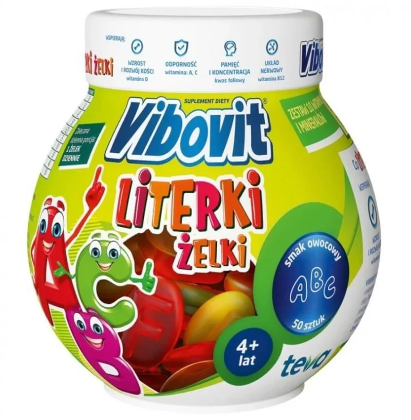 Vibovit Litere, elipse, 50 bucăți TEVA PHARMACEUTICALS — preț și oferte