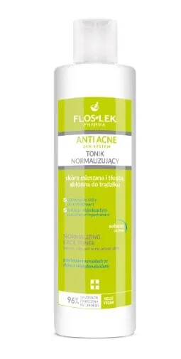 Flos-Lek Pharma Anti Acne Normalizing Tonic pentru ten mixt și ten cu tendință acneică, 225 ml