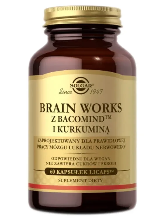 Solgar Brain Works cu bacomind și curcumină, 60 capsule — preț și oferte