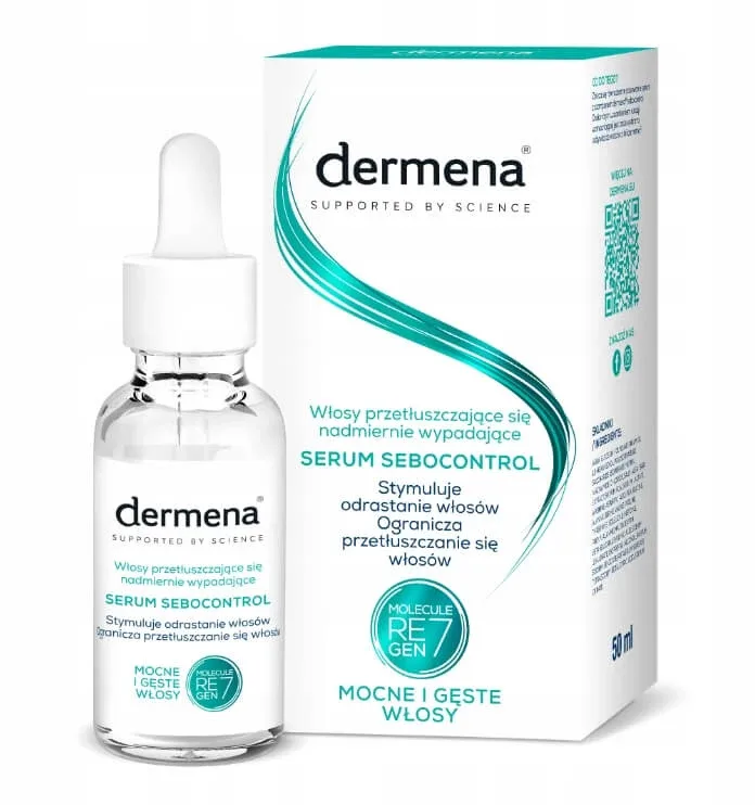 Dermena Supported By Science Sebocontrol Serum pentru păr gras, căderea excesivă a părului, 50 ml — preț și oferte
