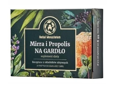 Smirnă și propolis pentru gât fără zahăr, 24 de pastile — preț și oferte