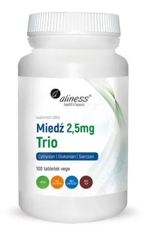 Trio de cupru 2,5 mg, 100 comprimate, Aliness