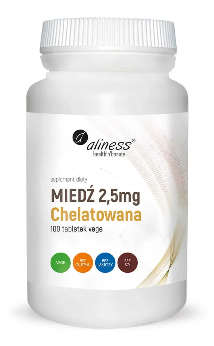 Cupru chelat 2,5 mg, 100 comprimate Aliness — preț și oferte