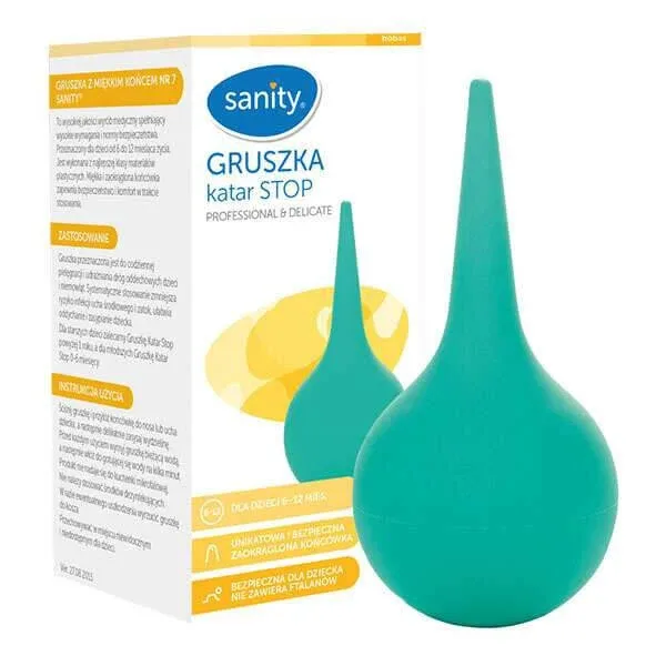 Sanity Catarrh Stop, perlă pentru copii 6-12 luni, nr. 7, cu vârf moale — preț și oferte