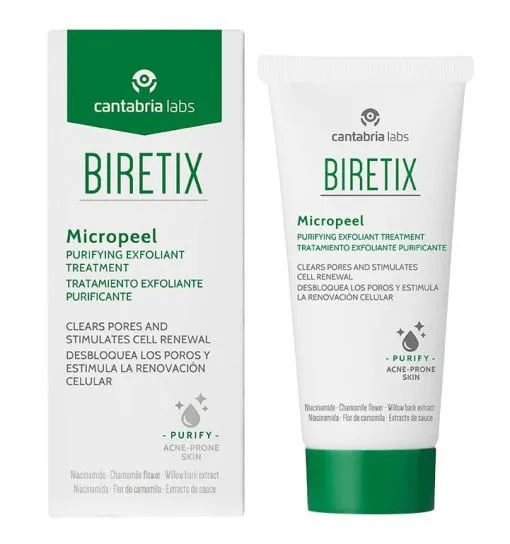 Tratament exfoliant si purificator Micropeel Biretix 50 ml, Cantabria Lab — preț și oferte
