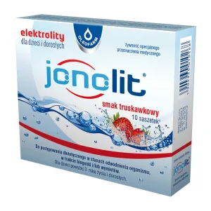 Jonolit, electroliți pentru copii și adulți, aromă de căpșuni, 10 pliculețe