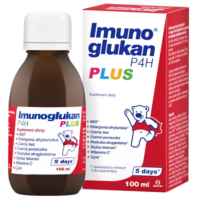 Imunoglukan P4H Plus, 100 ml - sirop pentru copii peste 3 ani și adulți, Pleuran — preț și oferte