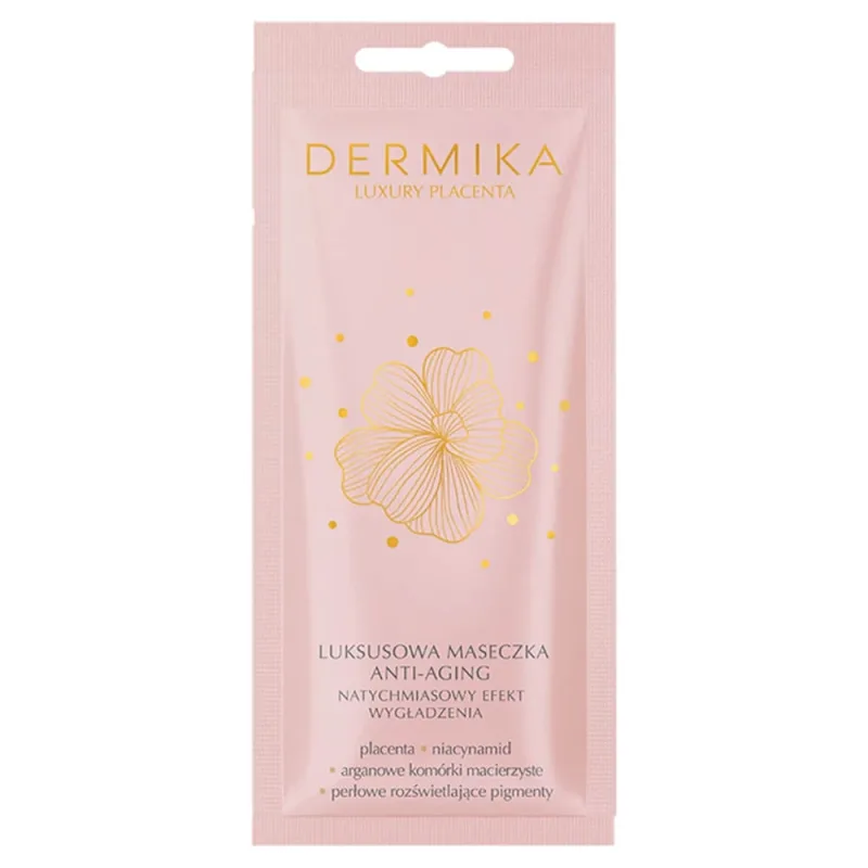 Dermika Luxury Placenta, Mască de lux anti-îmbătrânire, efect de netezire imediată, 10 ml — preț și oferte
