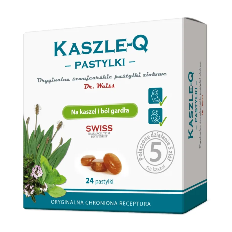 Cough-Q, pastiluțe pentru tuse și dureri de gât, 24 de pastiluțe Kaszle-Q — preț și oferte