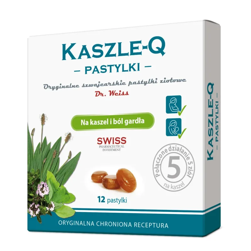 Cough-Q, pastiluțe pentru tuse și dureri de gât, 12 pastiluțe Kaszle-Q — preț și oferte