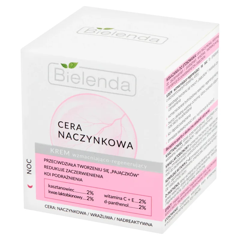 Bielenda Vascular Skin, cremă de noapte fortifiantă și regenerantă, 50 ml — preț și oferte