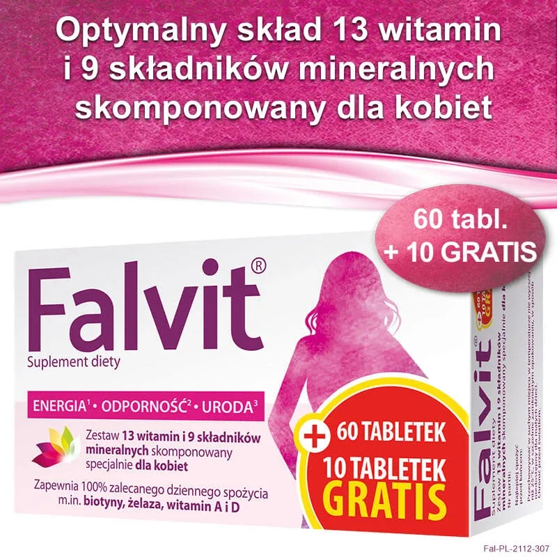 Falvit, 60 comprimate + 10 comprimate gratuite ArnaPharm — preț și oferte