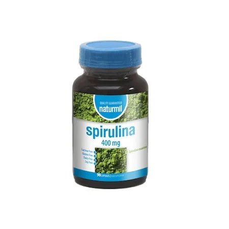 Spirulina 400mg, 90 capsule, Naturmil — preț și oferte