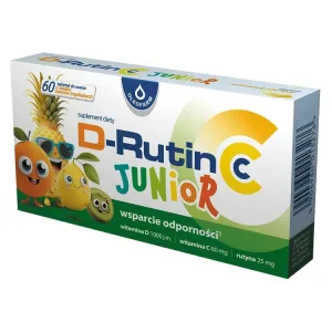 D-Rutin CC Junior, aromă de fructe tropicale, 60 pastile