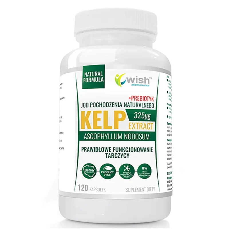 Wish Kelp Extract, iod 325 µg + prebiotic, 120 capsule — preț și oferte