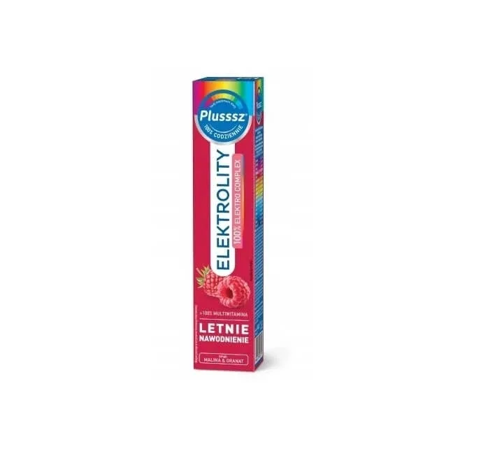 Plusssz Elektrolity + 100% Multivitamine Raspberry amp; Rodie, 24 comprimate efervescente — preț și oferte