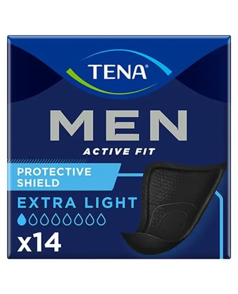 Tena Men Active Fit, tălpi anatomice pentru bărbați, Extra Light Black, 14 buc. — preț și oferte