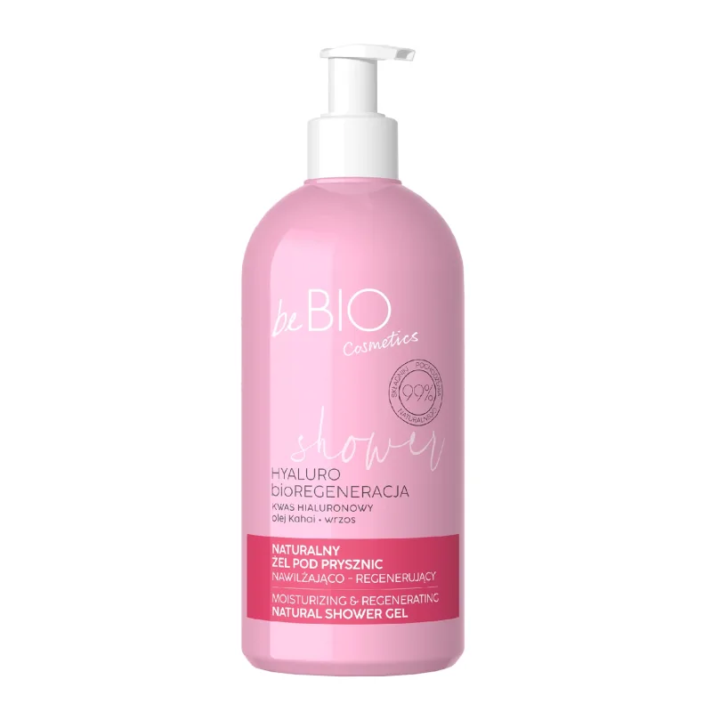 beBIO Cosmetics Hyaluro bioRegeneration, Gel de duș natural, hidratant și regenerant, 350 ml — preț și oferte