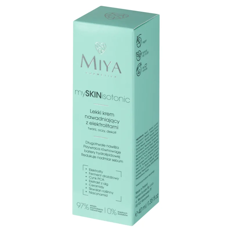 Miya mySKINisotonic, cremă hidratantă ușoară cu electroliți, 40 ml — preț și oferte