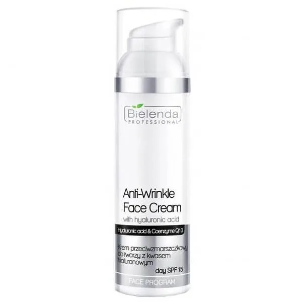 Bielenda Professional, cremă de față antirid cu acid hialuronic, SPF 15, 100 ml — preț și oferte