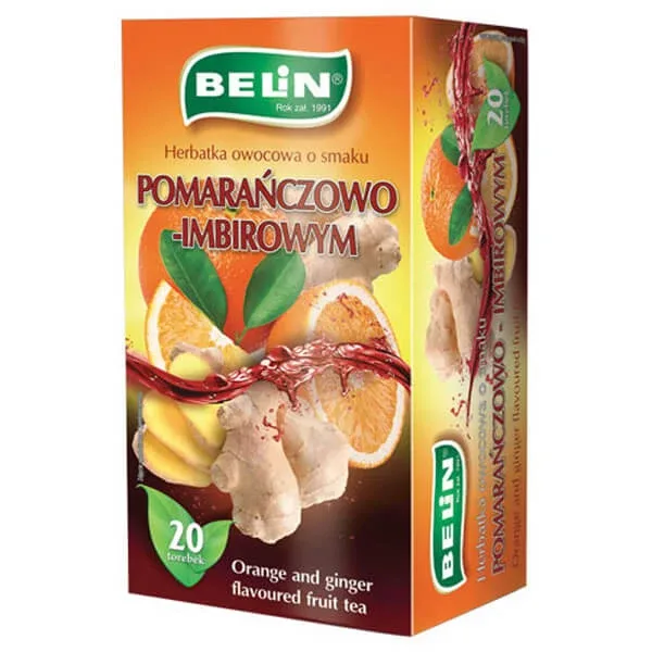 Belin Ceai de fructe cu portocale și ghimbir, 2 g x 20 pliculețe — preț și oferte